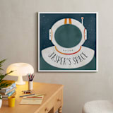 "Space to Explore" - Personalized Art Print in Galaxy by Heather Schertzer - In a Room