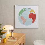 "Wonderful World" - Art Print in retro rainbow by Jessie Steury - In a Room