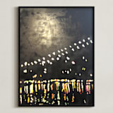 "Down Under the Brooklyn Bridge" - Art Print in Warm Hues by JaxRobyn - Framed