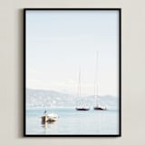 "Portofino Afternoon" - Art Print in Sky by Three Kisses Studio - Framed