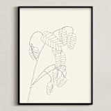 "Grass With Seeds" - Art Print in Black On White by Jorey Hurley - Framed