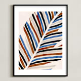 "Abstract Palm Leaf" - Art Print in Cinnamon by Iveta Angelova - Framed