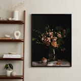 "Moody Floral Still Life" - Art Print in Moody Rose by Katie Buckman - In a Room