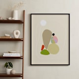"Poetic Shapes 1" - Art Print in Fresh Linen by Dominique Vari - In a Room