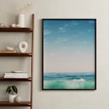 "Malibu Surf and Sky II" - Art Print in Fresh Blue by Kamala Nahas - In a Room