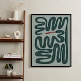 "Squiggly Snake" - Personalized Art Print in Cactus by Jenna Holcomb - In a Room