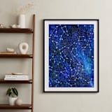 "Constellations" - Art Print in Deep blue by Alexandra Dzh - In a Room