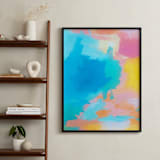 "Malibu Vibe" - Art Print in beach blue by Jenny Partrite - In a Room