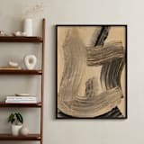 "Neutral Essence Series 2" - Art Print in Tan and Black by Angela Simeone - In a Room