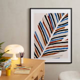 "Abstract Palm Leaf" - Art Print in Cinnamon by Iveta Angelova - In a Room
