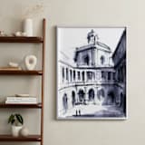 "Theater of space" - Art Print in Shadow Blue by Cailin Nikel-Zueger - In a Room