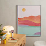 "Looking Far West" - Art Print in Pink Blush by sue prue - In a Room