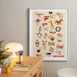 "Animal A to Z" - Personalized Art Print in Vermillion by Anais Lee - In a Room