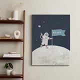 "Love You to The Moon" - Personalized Art Print in Space by Teju Reval - In a Room