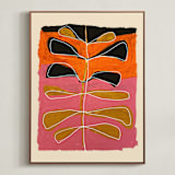 "Underground Opera" - Art Print in Rosebud by Deborah Velasquez - Framed Canvas