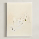 "Spring Abstract Diptych II" - Art Print in Cream by Caryn Owen - Framed Canvas