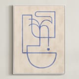 "Through My Window I" - Art Print in soft blue by Pati Cascino - Framed Canvas