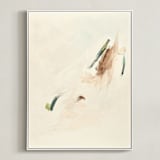 "Spring Abstract Diptych I" - Art Print in Cream by Caryn Owen - Framed Canvas