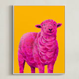 "Fiona" - Art Print in Mustard Yellow by Laura Gatewood - Framed Canvas