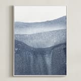 "Sacred Beginning No. 2" - Art Print in Indigo by Julia Contacessi - Framed Canvas
