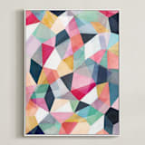 "Kaleidoscope No.1" - Art Print in Cerise by Hooray Creative - Framed Canvas