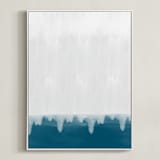 "Rain Storm I" - Art Print in Emerald Green by Deb Presutto - Framed Canvas