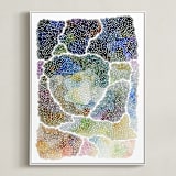"freckle topography" - Art Print in Steel Blue by Kelly Place - Framed Canvas