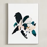 "Botanical Series #4" - Art Print in Dark blue by Caryn Owen - Framed Canvas