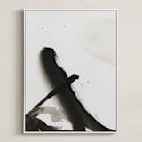 "Playful inks" - Art Print in black and white by Svitlana Martynjuk - Framed Canvas