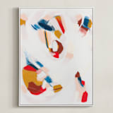 "Down the Trail" - Art Print in Red by Mary Gaspar - Framed Canvas
