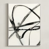 "Plant Cell 1" - Art Print in Black and White by Mary Gaspar - Framed Canvas