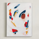 "Backpackers" - Art Print in Red by Mary Gaspar - Framed Canvas