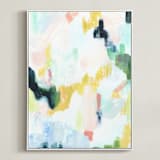 "The Meadow" - Art Print in Pear by Melanie Severin - Framed Canvas