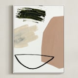 "Shape Shifters" - Art Print in clay salt by Lauren Packard - Framed Canvas