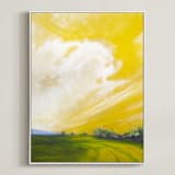 "Western Dawn" - Art Print in Cadmium Yellow by Stephanie Goos Johnson - Framed Canvas