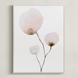 "Mokuren03" - Art Print in Pale Pink by jinseikou - Framed Canvas