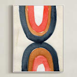 "Connections" - Art Print in White by Celeste Duffy - Framed Canvas