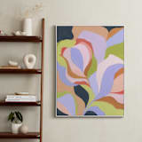 "Dancing Bloom" - Art Print in Lavender Blue by Eunmee Studio - In a Room