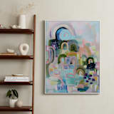 "Let's Play I" - Art Print in mint robins egg by Synnöve Seidman - In a Room