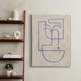 "Through My Window I" - Art Print in soft blue by Pati Cascino - In a Room