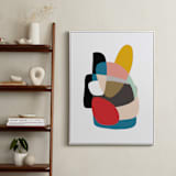 "Up Down and Back Around" - Art Print in Cerulean by Christina Flowers - In a Room