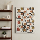 "Plainful" - Art Print in papaya by Bethania Lima - In a Room