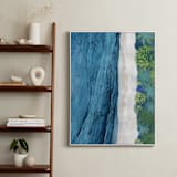 "Indigo Sea" - Art Print in Indigo Sea Blue by Denise Wong - In a Room