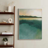 "Tranquil Harbor" - Art Print in Tranquil Green by AlisonJerry - In a Room
