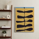 "Leaves and a Stem" - Art Print in Marigold by Deborah Velasquez - In a Room