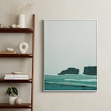 "Abstract Pacific Seascape Diptych 1" - Art Print in Greenish Turquoise by Caryn Owen - In a Room