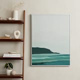 "Abstract Pacific Seascape Diptych 2" - Art Print in Turquoise by Caryn Owen - In a Room