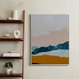 "Moving Mountains I" - Art Print in River Blue by Kayla King - In a Room