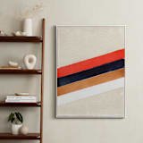 "Retro Stripes" - Art Print in White by Celeste Duffy - In a Room