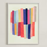 "Barred" - Art Print in White by melanie mikecz - Framed